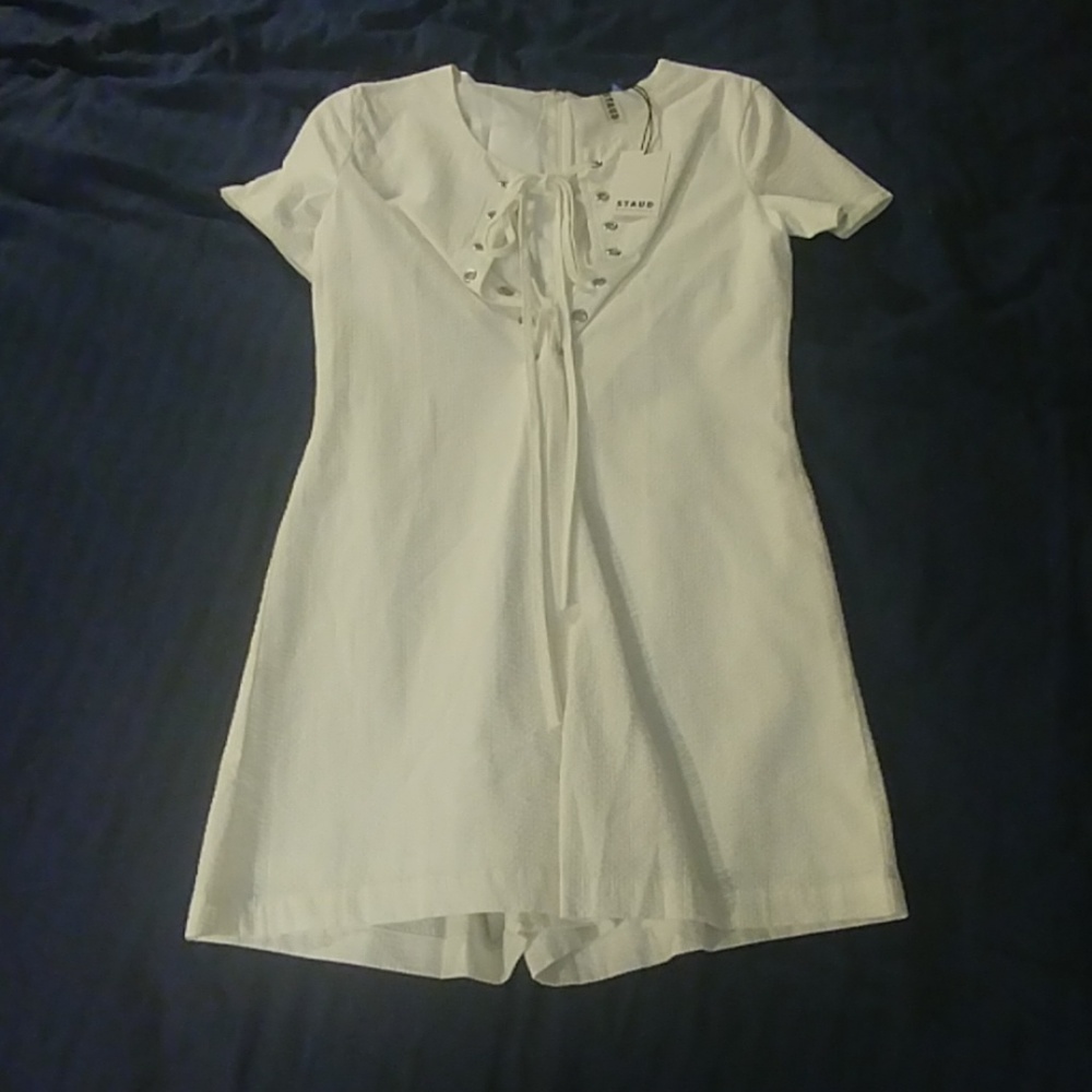 NEW Staud White Short Jumpsuit